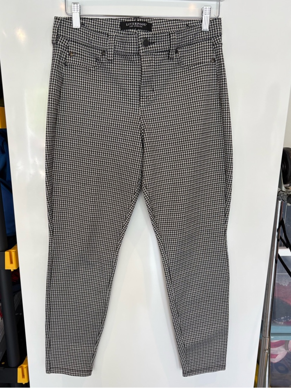 LIVERPOOL LOS ANGELES WOMENS SKINNY HOUNDSTOOTH PANTS